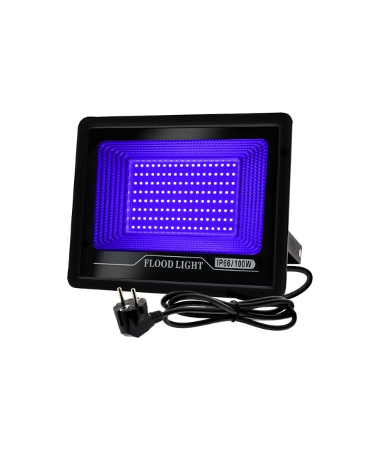 LED Purple Light Projection Lamp Flood Light KTV Bar Ghost House UV Fluorescent Curing Lamp Outdoor/Indoor Waterproof IP66