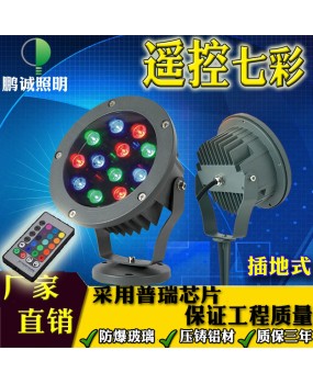 LED Plug in RGB Ground Plug in Projection Light Spotlight Wall Projection Light Landscape Light Tree Lawn Remote Control Colorful Light