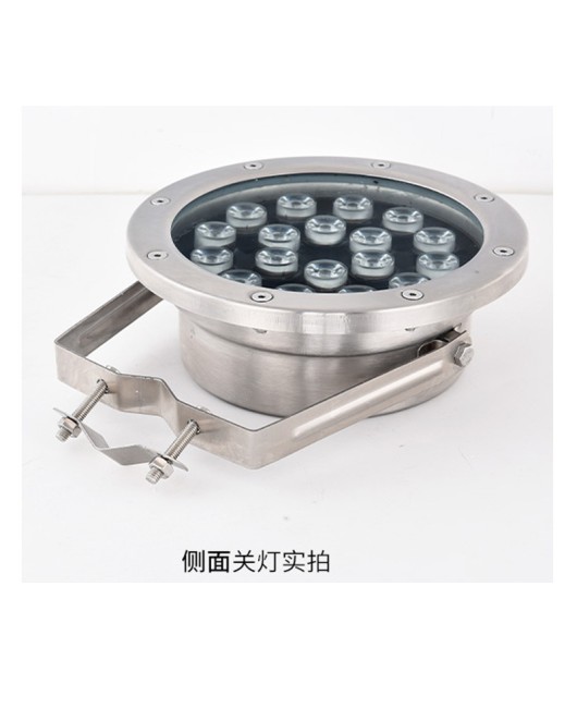 LED clamp pipe underwater light 304 stainless steel fountain light gushing spring underwater light spotlight rainbow gradient 24V12V