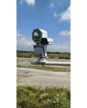 LED searchlight for outdoor detention center guard building with pan tilt camera, intelligent strong light remote waterproof searchlight