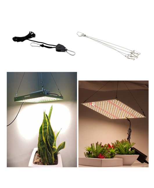 Adjustable pulley lifting rope for plant lights, stainless steel hanging hook, D hanging chain, 1 trailer, 4 S hanging chain
