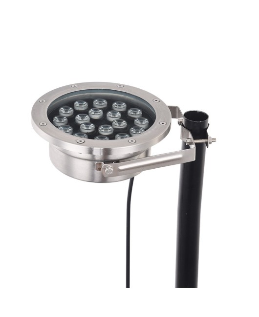 LED clamp pipe underwater light 304 stainless steel fountain light gushing spring underwater light spotlight rainbow gradient 24V12V