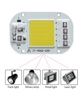 Surge resistant 2500V upgraded AC20W-50W driver free COB surface light source 220V high voltage LED beads