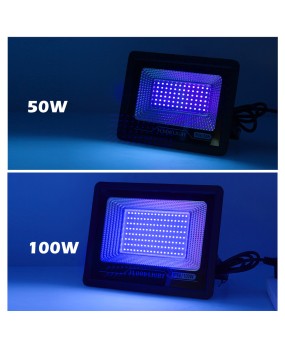 LED Purple Light Projection Lamp Flood Light KTV Bar Ghost House UV Fluorescent Curing Lamp Outdoor/Indoor Waterproof IP66