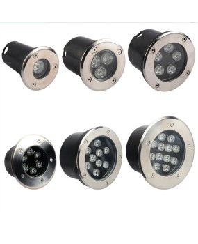 304 stainless steel LED underwater buried light 12v24V embedded pool spotlight RGB rainbow fountain light