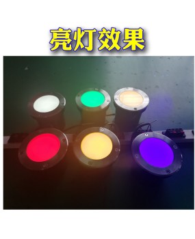 LED waterproof circular buried light RGB lawn spotlight landscape rainbow non glaring buried light 3W5W tile light