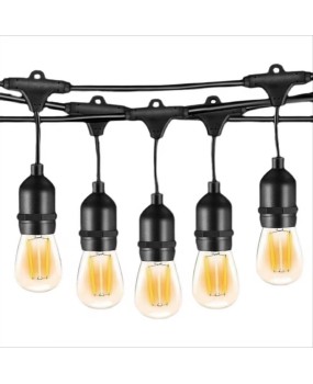 LED waterproof lamp head outdoor light string E27 screw mouth lamp head garden courtyard atmosphere light festival wedding decoration light string