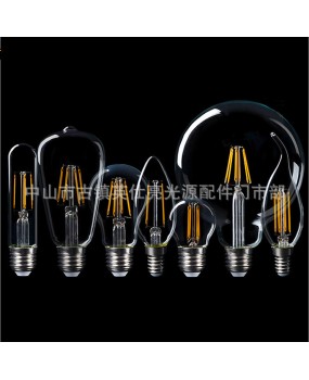 Edison light bulb ST64 LED light bulb filament lamp imitation tungsten wire retro creative LED light bulb E27