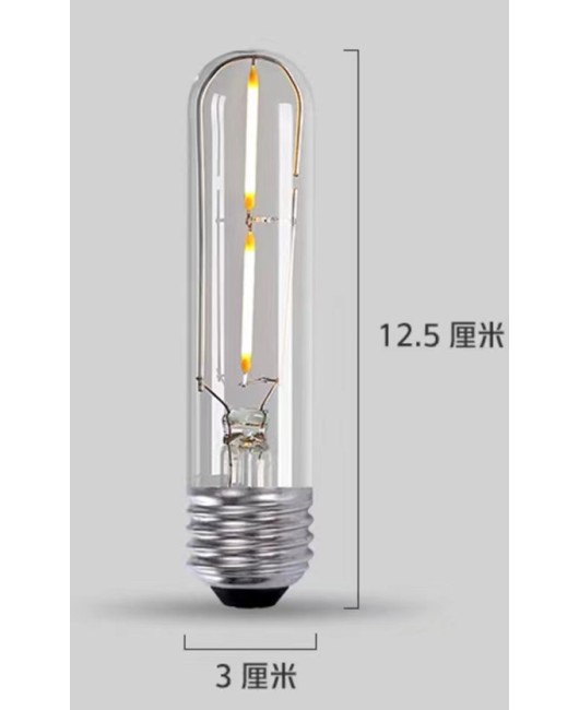 Edison LED bulb E27 screw retro long tube imitation tungsten filament lamp creative bulb T125 T225 T300