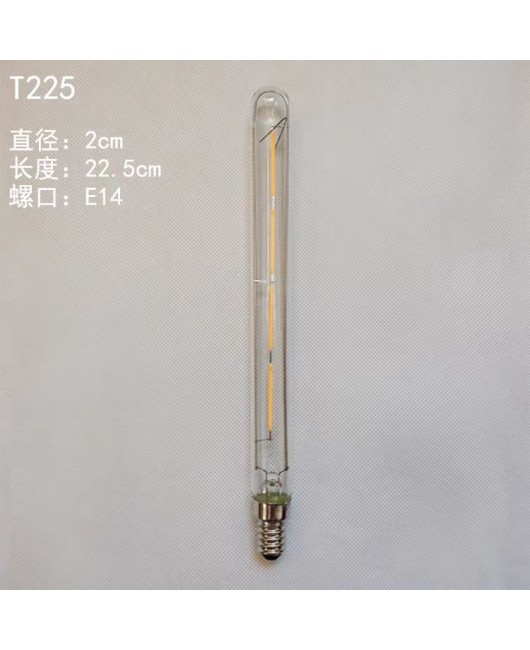 Edison LED bulb E14 screw retro long tube imitation tungsten filament lamp creative bulb T125 T225 T300