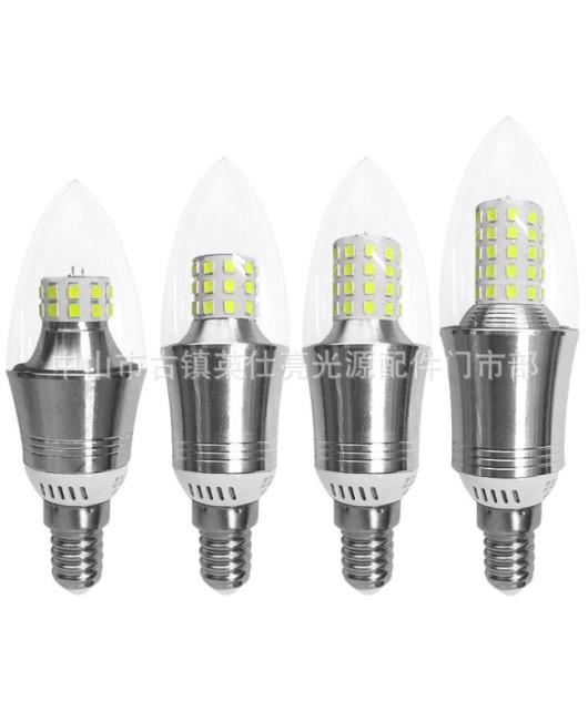 E14/E27 soft light strip with pointed bulb and tail bulb, 5W, 7W, 9W, 12W light bulb, candle bulb, tricolor constant current