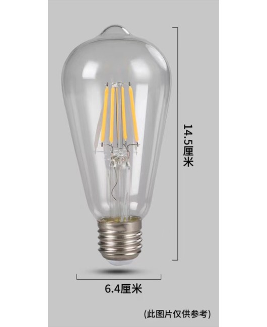 3v5v12v24v low-voltage LED bulb E27 bulb E14 dimming DC warm light imitation tungsten wire st64 light source