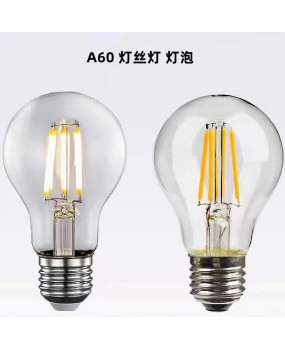Edison LED bulb E27 screw retro warm light household lighting imitation tungsten wire decorative bulb A60 bulb