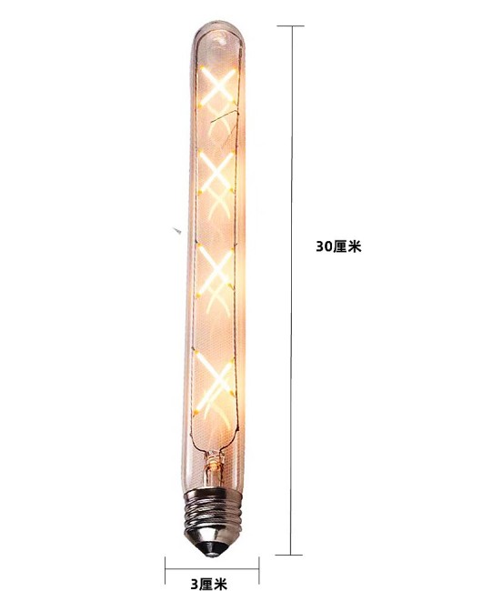 Edison LED bulb E27 screw retro long tube imitation tungsten filament lamp creative bulb T125 T225 T300