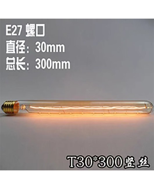 Edison retro light bulb ST64 decorative art incandescent lamp tungsten filament lamp E27 retro 40w T tube Dragon Ball Bubble