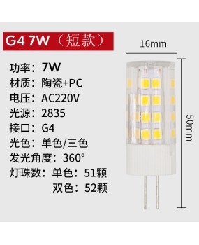 Full spectrum plug-in bulb G4 G9 LED bead ra97 high display finger bulb crystal light pendant light source