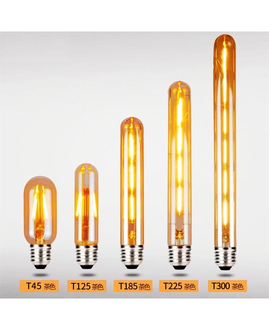 Edison LED bulb E27 screw retro long tube imitation tungsten filament lamp creative bulb T125 T225 T300