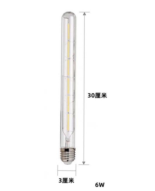 Edison LED bulb E27 screw retro long tube imitation tungsten filament lamp creative bulb T125 T225 T300
