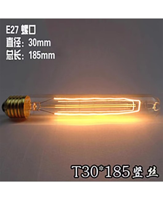 Edison retro light bulb ST64 decorative art incandescent lamp tungsten filament lamp E27 retro 40w T tube Dragon Ball Bubble