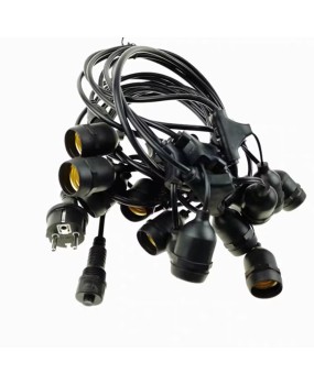 LED waterproof lamp head outdoor light string E27 screw mouth lamp head garden courtyard atmosphere light festival wedding decoration light string