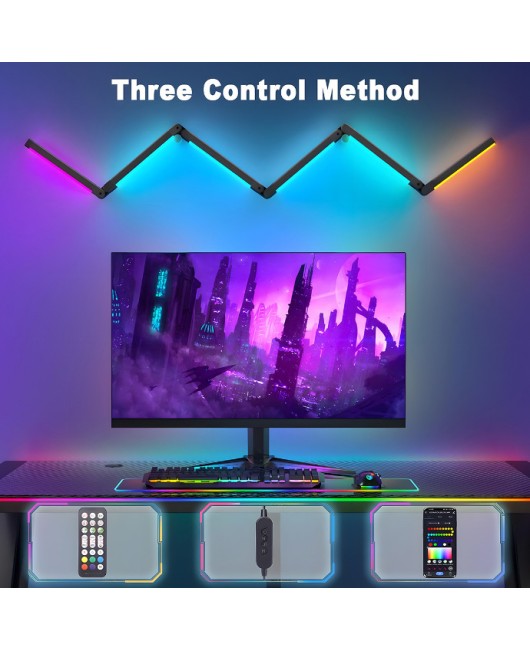 DIY Bluetooth Floor Lamp Folding Floor Lamp Graffiti WiFi Colorful Desktop Lamp RGBIC Colorful Corner Lamp
