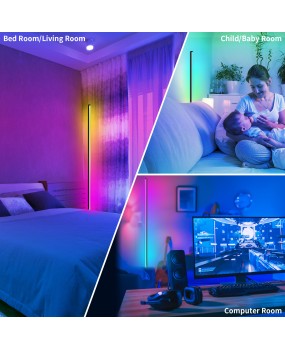 Modern minimalist and colorful floor to ceiling atmosphere light, sound and light linkage graffiti WIFI Bluetooth APP control ejector pin
