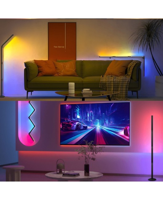 Colorful+Lighting Voice Controlled Rhythm Lamp Floor Lamp Folding Corner Lamp Source Factory Direct Sales Wholesale