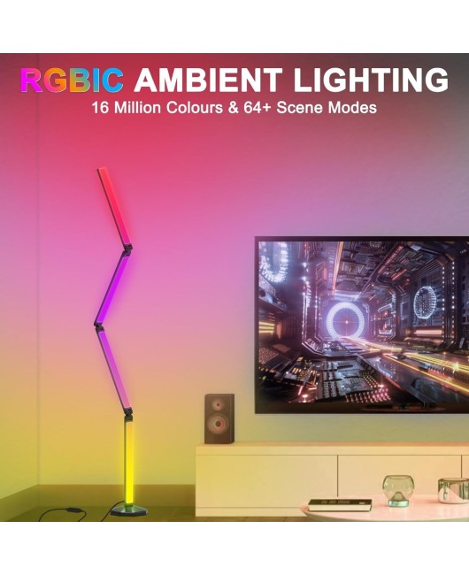 New DIY Floor Lamp Wall Lamp RGBICWW Colorful Wall Graffiti WIFI Shaped Desktop Lamp Esports Atmosphere Lamp