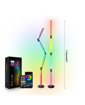 Colorful+Lighting Voice Controlled Rhythm Lamp Floor Lamp Folding Corner Lamp Source Factory Direct Sales Wholesale