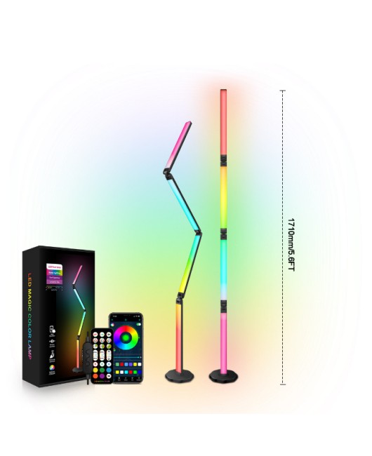 Colorful+Lighting Voice Controlled Rhythm Lamp Floor Lamp Folding Corner Lamp Source Factory Direct Sales Wholesale