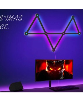 RGBIC Colorful Splicing Light Gaming Table with Atmosphere Light WIFI Bluetooth LED Constellation Quantum Splicing Wall Light