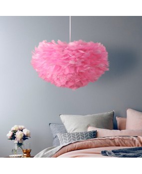Feather lamp bedroom Nordic lighting simple modern living room children's lamp warm romantic lighting internet famous feather pendant lamp