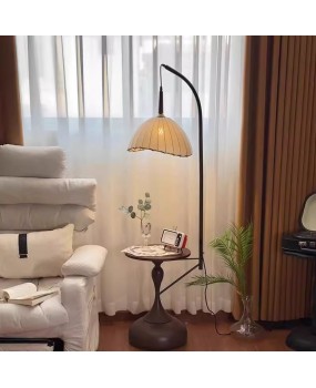 Floor lamp, living room sofa, coffee table, atmosphere lamp, high-end feeling, bedroom bedside table, storage integrated vertical floor lamp