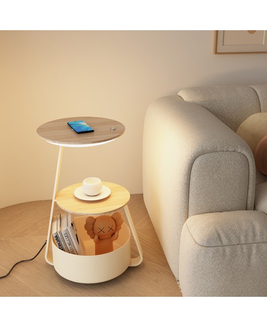 Cream style bedroom bedside table lamp integrated living room sofa side table lamp wireless charging atmosphere standing lamp