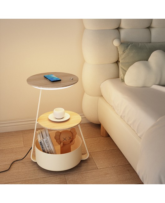 Cream style bedroom bedside table lamp integrated living room sofa side table lamp wireless charging atmosphere standing lamp