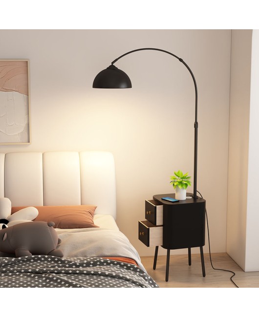 Cream style fishing lamp, floor lamp, living room sofa edge, 2024 new bedroom bedside table integrated vertical table lamp
