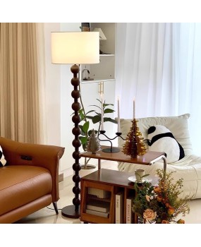 French style Wabi sabi style floor lamp for living room, new Chinese style American retro solid wood bedroom, high-end atmosphere lighting fixture