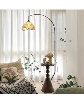 French medieval style floor lamp, American retro living room sofa shelf, bedroom bedside table, integrated desk lamp