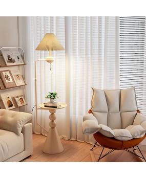 Cream style floor lamp, living room sofa, shelf decoration, atmosphere lamp, bedroom high-end feeling, bedside lamp