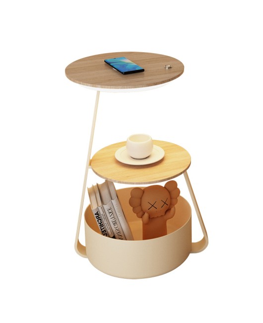 Cream style bedroom bedside table lamp integrated living room sofa side table lamp wireless charging atmosphere standing lamp
