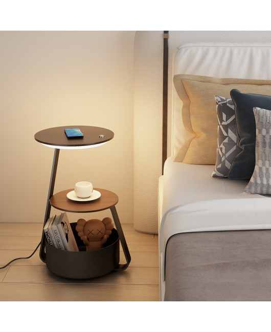 Cream style bedroom bedside table lamp integrated living room sofa side table lamp wireless charging atmosphere standing lamp