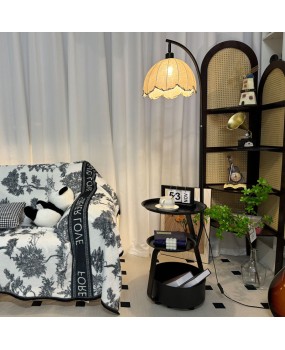 Bedroom bedside floor lamp French retro living room sofa side decorative atmosphere lamp antique style storage desk lamp