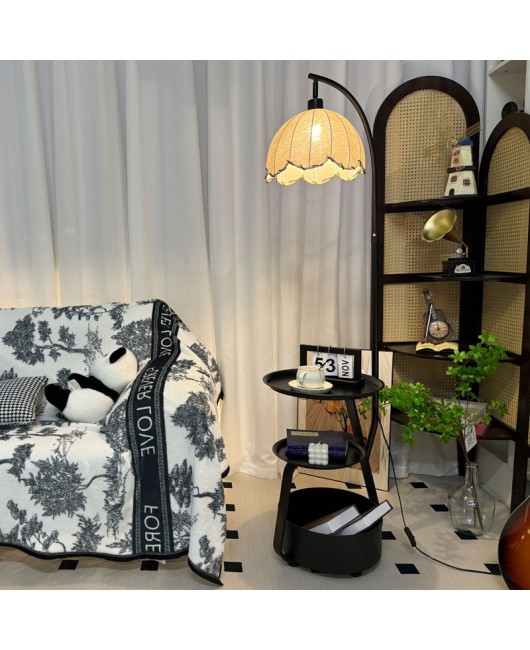 Bedroom bedside floor lamp French retro living room sofa side decorative atmosphere lamp antique style storage desk lamp