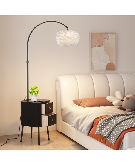 Cream style fishing lamp, floor lamp, living room sofa edge, 2024 new bedroom bedside table integrated vertical table lamp