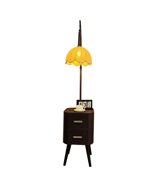 Middle aged floor lamp, bedroom bedside table, integrated desk lamp, solid wood storage, tea table decoration, living room sofa, ambient light