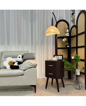 Mid ancient style floor lamp, living room sofa, side cabinet, retro bedroom bedside table, storage rack, floor standing lamp
