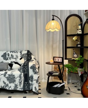 Bedroom bedside floor lamp French retro living room sofa side decorative atmosphere lamp antique style storage desk lamp