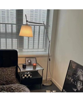 Internet celebrity cream vintage Instagram style floor lamp, bedroom living room designer, work desk lamp, long arm swing arm fishing light