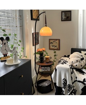 Middle ancient style living room fishing floor lamp, sofa side high-end feeling, bedroom bedside table, storage integrated atmosphere desk lamp