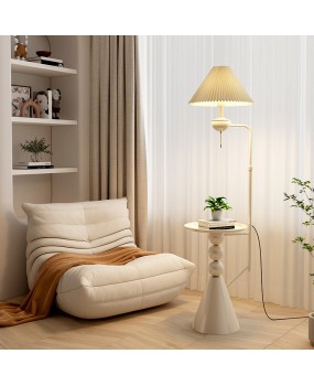 Cream style floor lamp, living room sofa, shelf decoration, atmosphere lamp, bedroom high-end feeling, bedside lamp